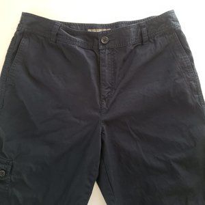 Liz Claiborne Bermuda Cargo Shorts, Women's Size 10, Navy